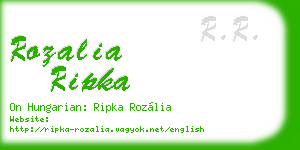 rozalia ripka business card